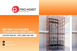 Mô hình thử nghiệm thang nâng hàng
